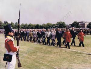 Old Comrades march past. Salamanca Day. Gloucester