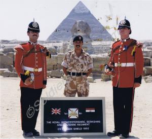 Warrant Officer Traveller and buglers. Exercise Go
