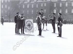 HRH Princess Alice, Duchess of Gloucester affixing
