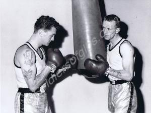 Boxing brothers. Colour-Sergeant Peter Goss and La