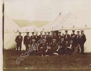 Group of unidentified officers in patrol jackets,