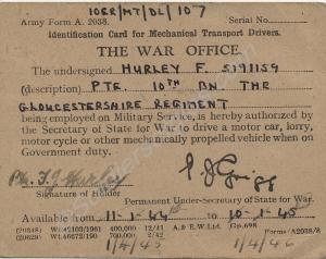 Military Motor Vehicle Drivers Licence. 515519 Pri