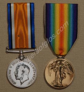 Group of two medals; British War Medal and Victory