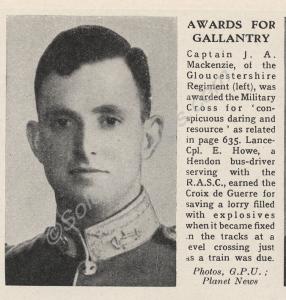 Captain J.A. Mackenzie at the time of his award of
