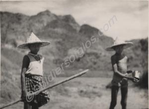 Two small children.  Burma. 1944-1945.