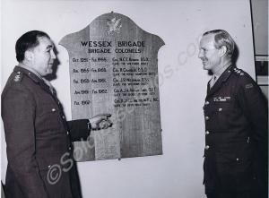 Change of command. Colonel E.D. Harding. Wessex Br