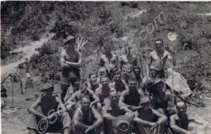 Platoon in scrubland.  10th Battalion, The Glouces