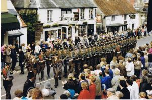 Drums leading the Freedom Parade. Gloucestershire