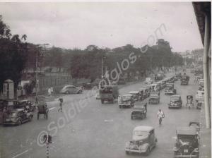Street scene. Probably Calcutta, India. 1944-1945.
