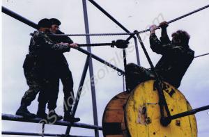 Open Day - pulley and tackle rope crossing display