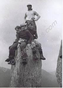 Rock climbing. Lieutenant Marks with soldiers from