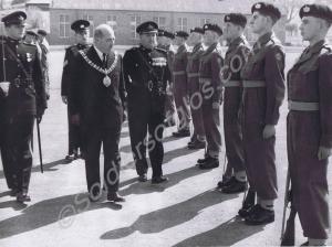 Passing out parade. Inspection by the Sherriff of