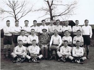 Rugby team with Major A.L.W. Soames. Gloucestershi