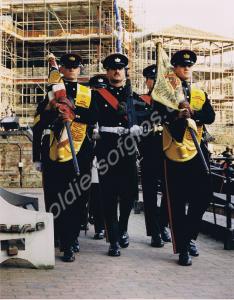 Tercentenary Celebrations.  Colour Party outside t