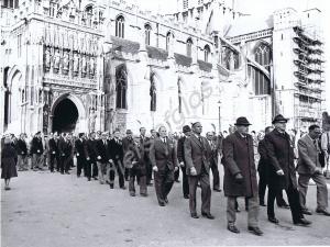 Back Badge Day. Old Comrades leaving Gloucester Ca