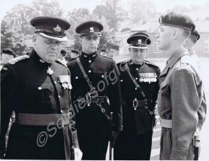 Inspection. Major-General C.E.A. Firth and Lieuten