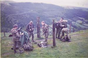 Patrol on training exercise. "A" Company, 1st Batt