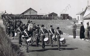 The County Commandant, Colonel E.R.C. Ames, taking