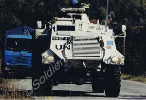 Saxon armoured vehicle guarding hijacked lorry wai