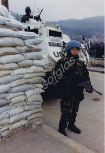 Private Wayne Fitton on sentry duty at Observation