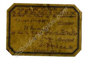Ownership label  of caps, swords and scabbards, pr