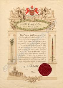 Citizens of Gloucester Scroll to 12293 Private Edw