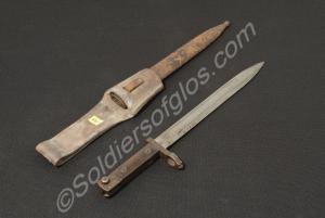 Knife bayonet with scabbard. Austrian, c. 1895.