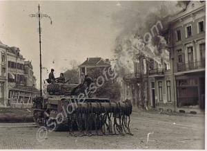 Sherman flail tank. Royal Engineers.  Arnhem. 13th