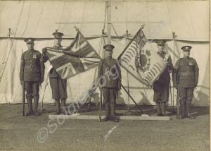 Colour Party. Colour Sergeant S. J. Drinkwater far