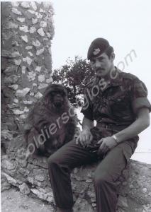 Private Porter (Mortar Platoon)  with Barbary Ape.