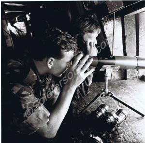 Observation Post.  Privates Johnson and Smith on s