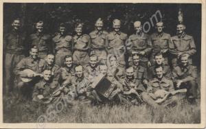 P.O.W.'s and band in Germany. Probably Stalag XX
