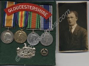 Group of four medals; British War Medal, Allied Vi