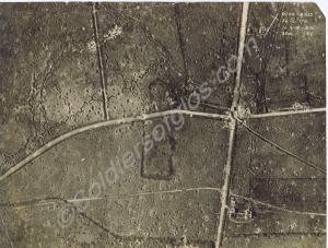 Aerial reconnaissance view of trenches. Location u