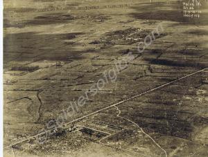 Aerial reconnaissance view of trenches. Location u