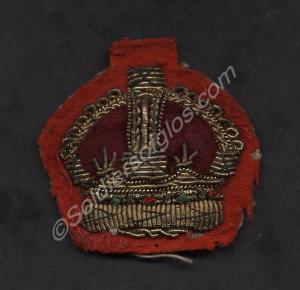 Cushion crown. Part of Staff Sergeant's badge.