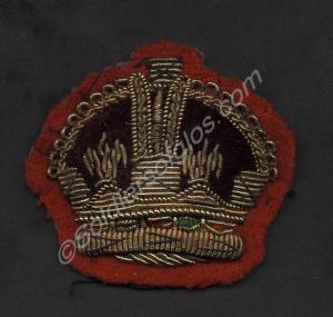 Cushion crown. Part of Staff Sergeant's badge.