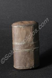 Emergency ration tin, oval with no markings.  Boer