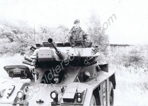 Fox Armoured Car on Border Patrol. Support Company