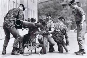 Wombat drill.  The Gloucestershire Regiment. Berli