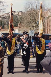 The Colour Guard of the Gloucestershire Regiment a