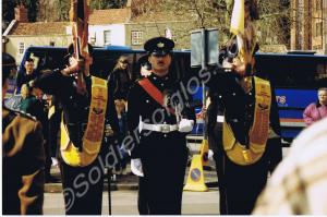 Colour Guard at the Tercentenary Parade. Glouceste