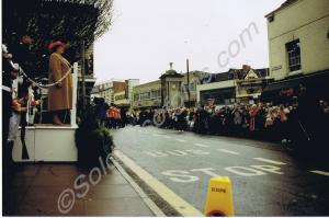 Lady Mayor awaiting the march past at the Tercente