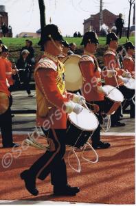 Drums at the Tercentenary Parade. Gloucestershire
