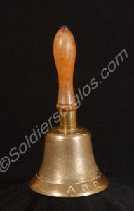 Air Raid Precautions brass hand bell with 'A.R.P.'