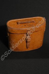 Leather binocular case with no strap, with 'A.W. H