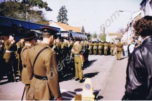 Preparing to march off at the Tercentenary Parade.