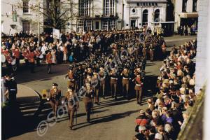 'Eyes Right' at the Memorial. Tercentenary Parade.