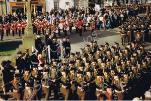 Marching past the Memorial. Tercentenary Parade. G