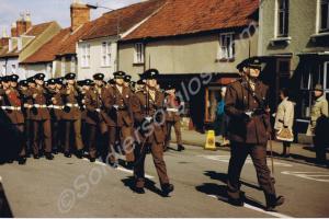 Marching through the streets. Tercentenary Parade.